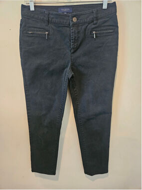 Women's Talbots Petite 8P Black Signature Ankle Jeans with Mini Zipper Pockets